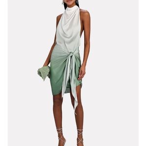 Ombré satin backless dress. Size M.